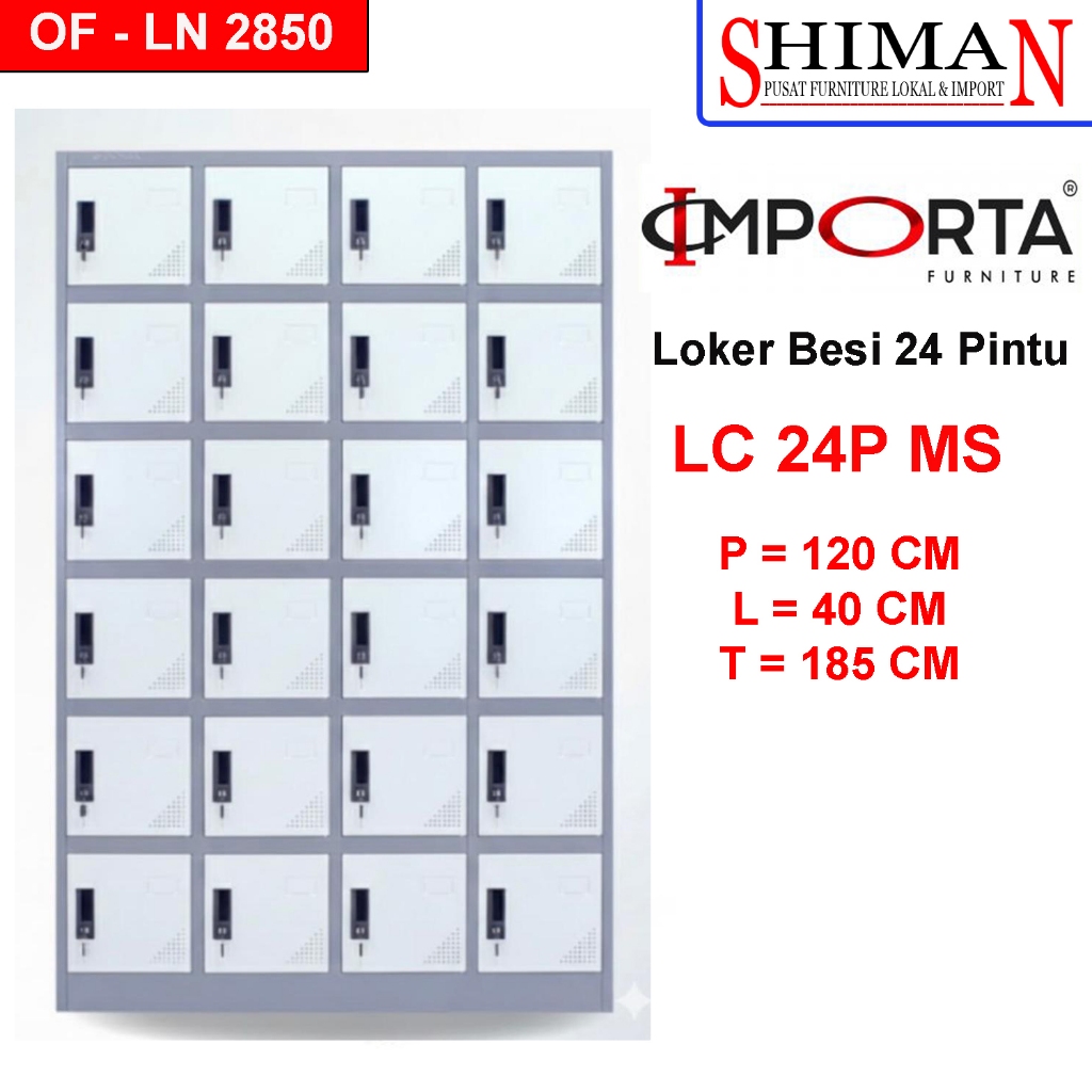 Lemari Loker Besi 24 Pintu Importa | Loker Karyawan