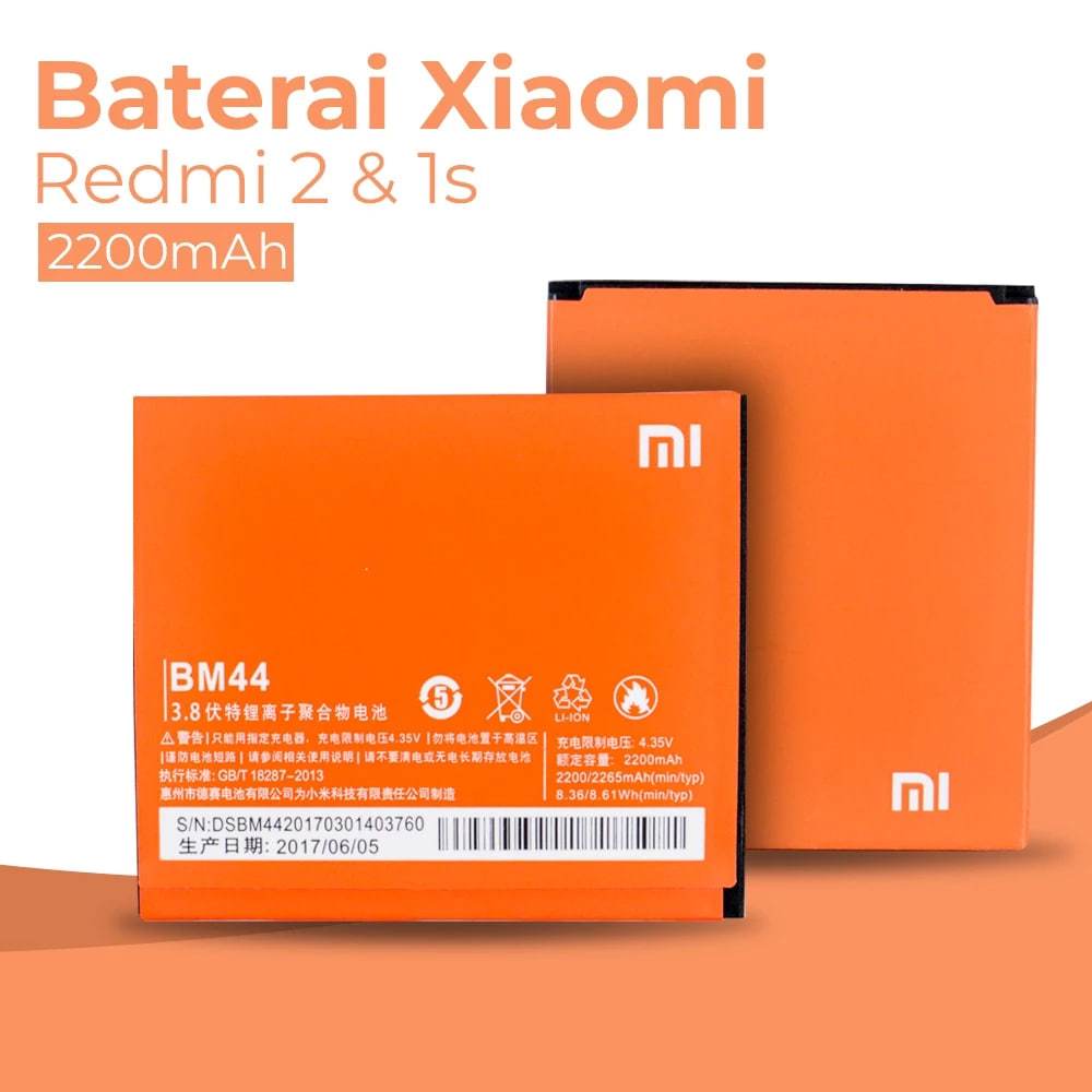 Batre Baterai BM44 Original HP Xiaomi Redmi 2 2S Batrei Battery