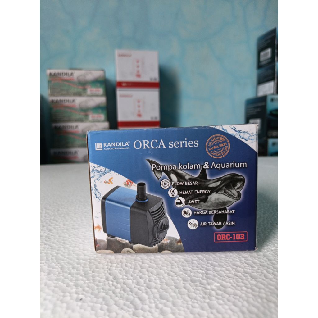 Kandila ORCA Series ORC-103 Pompa Kolam & Aquarium Flow Besar Hemat Energi Air Tawar Asin untuk Kola
