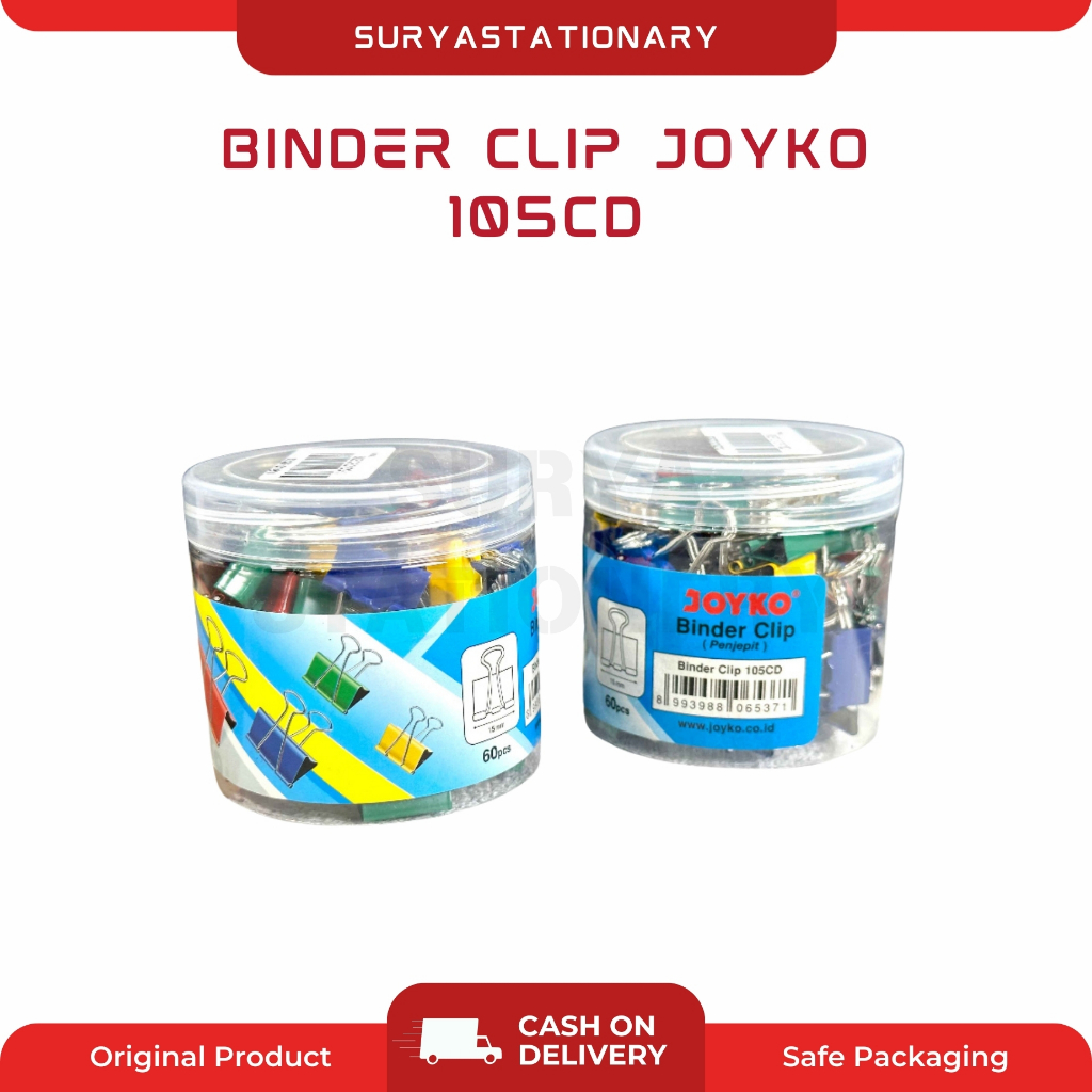 Joyko Binder Clips 105CD / Penjepit Kertas Joyko / Binder Clips 105CD / Joyko 105CD