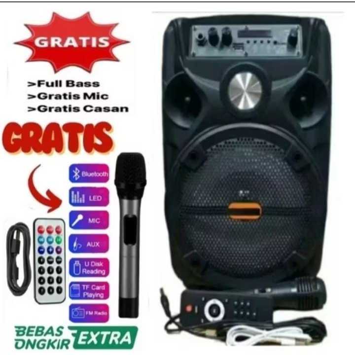 PALING BESARRRRRRR Speaker Subwoofer aktif 8.8INC Gratis Mic Karoke SQ-780 Free Mic Karoke Subwoofer
