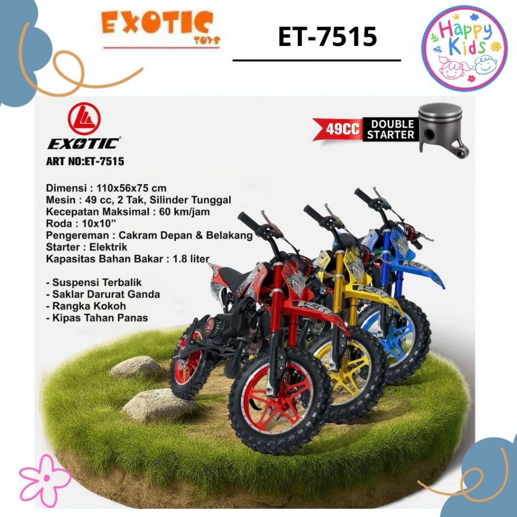 EXOTIC MOTOR TRAIL ET-7515 MINI TRAIL ANAK 2TAK