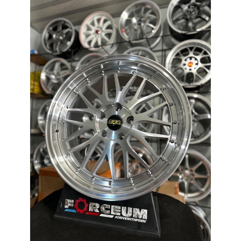 velg BBS LM r18 full polish pcd 5x114 lebar 8 kondisi baru