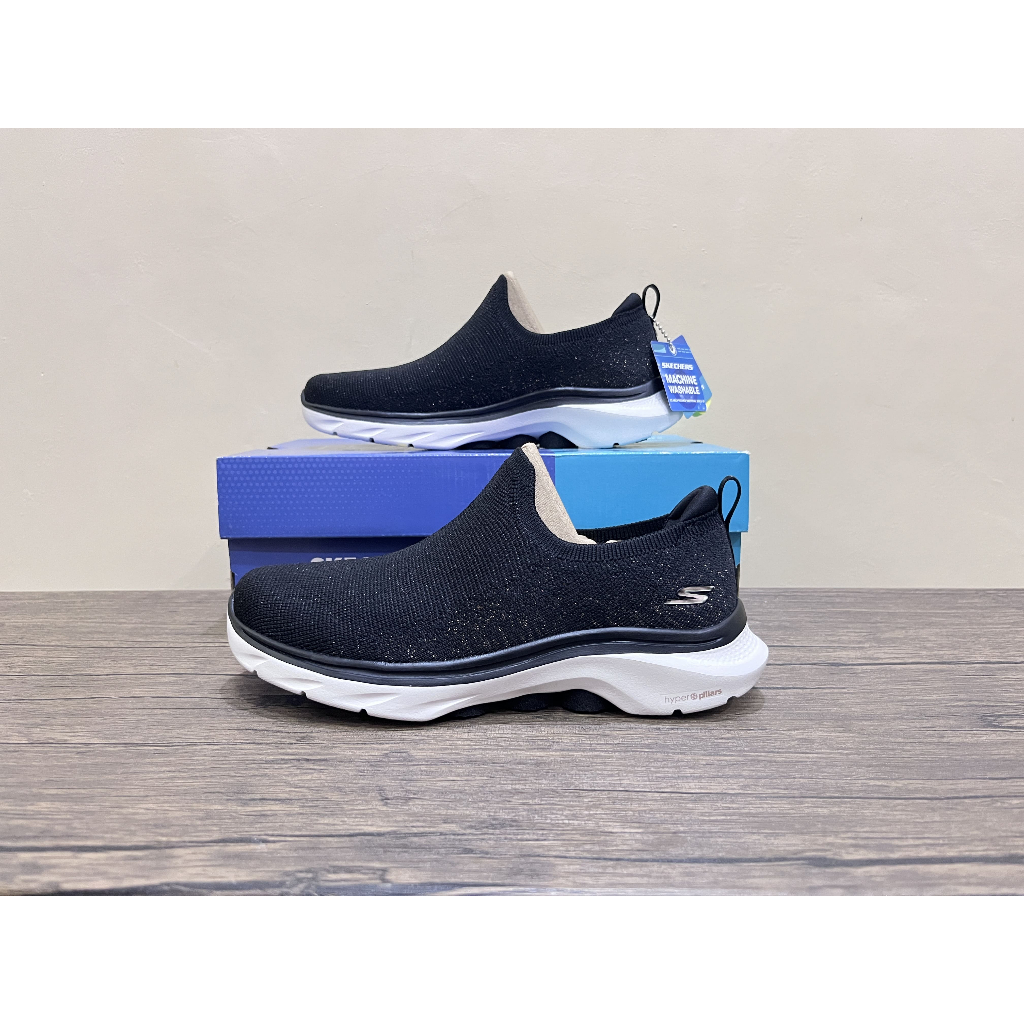 Sepatu Slip On Casual women Skechers Go Walk 7 Zaida Black Rose Gold 125243/BKRG Original