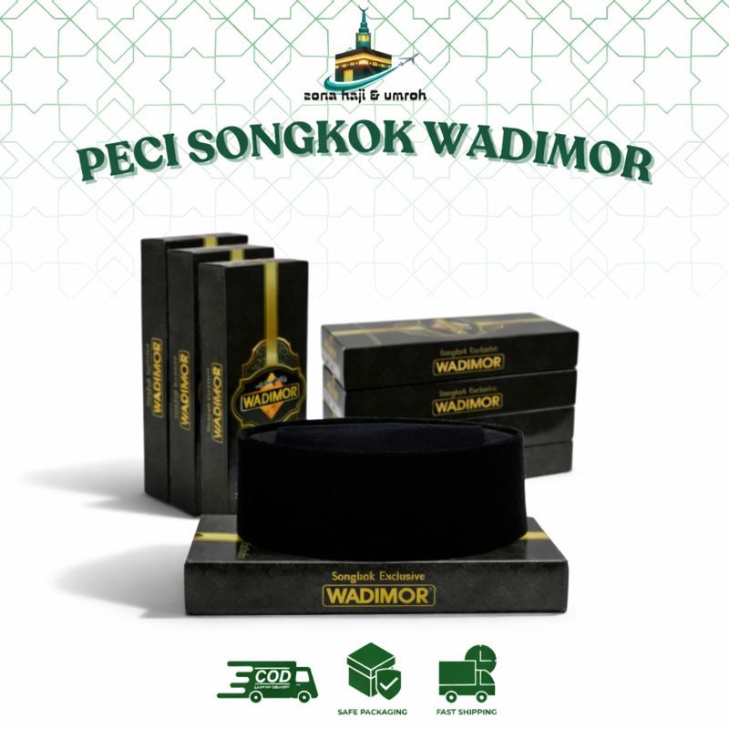 Peci Songkok Wadimor Ac Peci Hitam Songkok