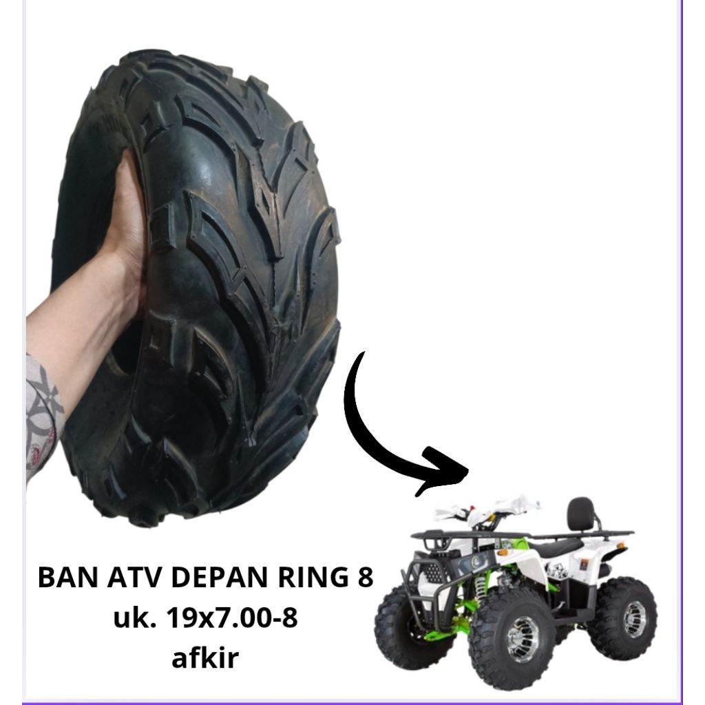 ban ATV ring 8 ukuran  19x7.00-8 bagian depan