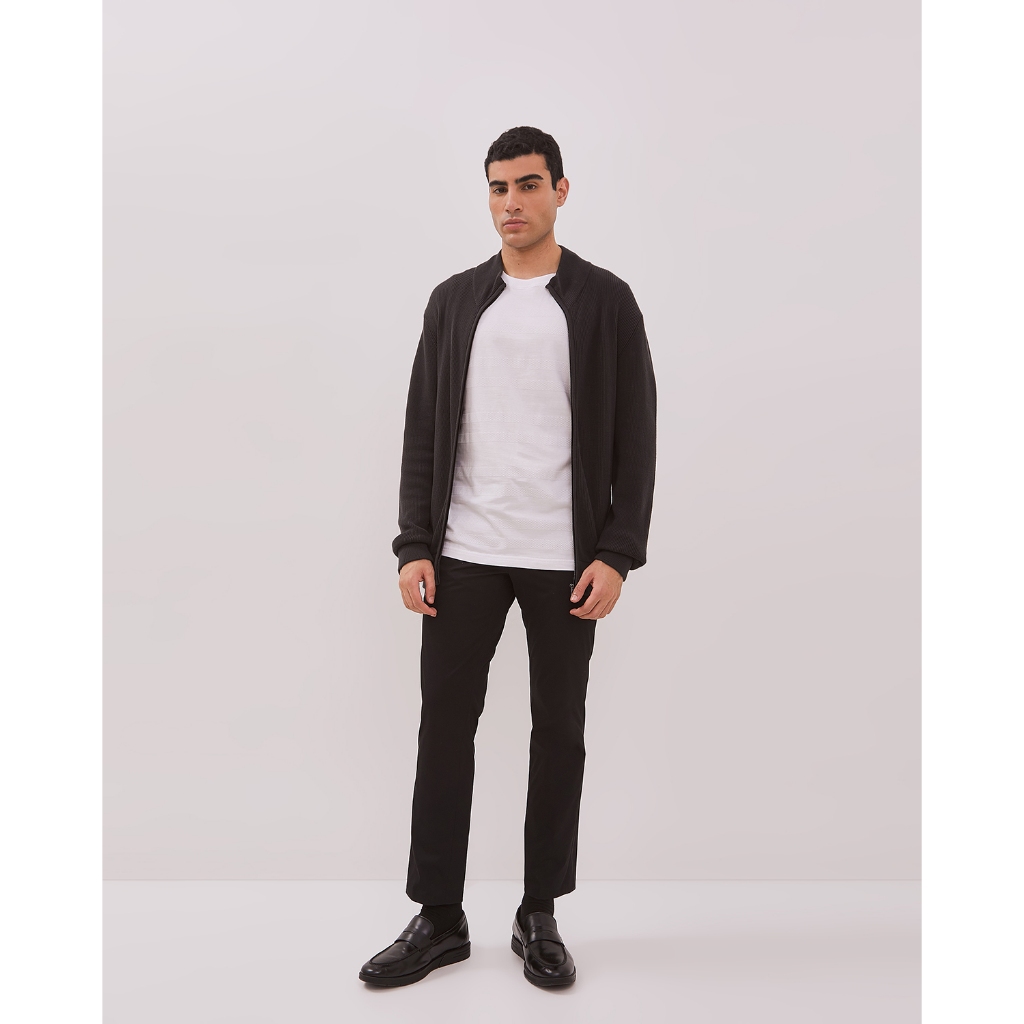 VALINO Jaket Rajut Hitam Pria - V-DLLO28-L9