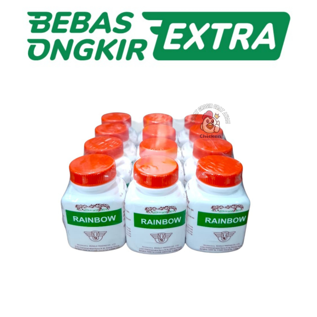 1 LUSIN RAINBOW 12 BOTOL - multivitamin ayam