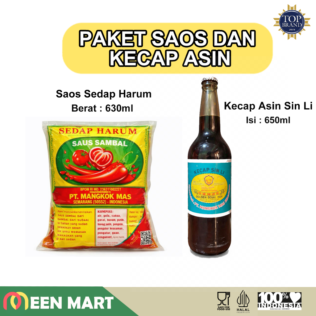 Paket Saos Mangkok Sedap Harum Dan Kecap Asin Sin Li