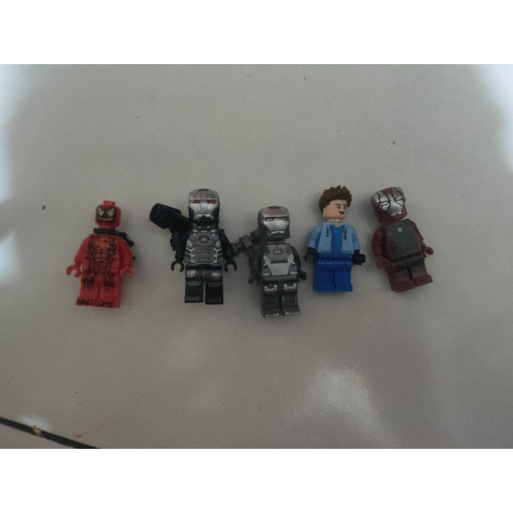 Lego brick iron man War machine mk1,war machine mk 2,iron man mk5,spiderman
