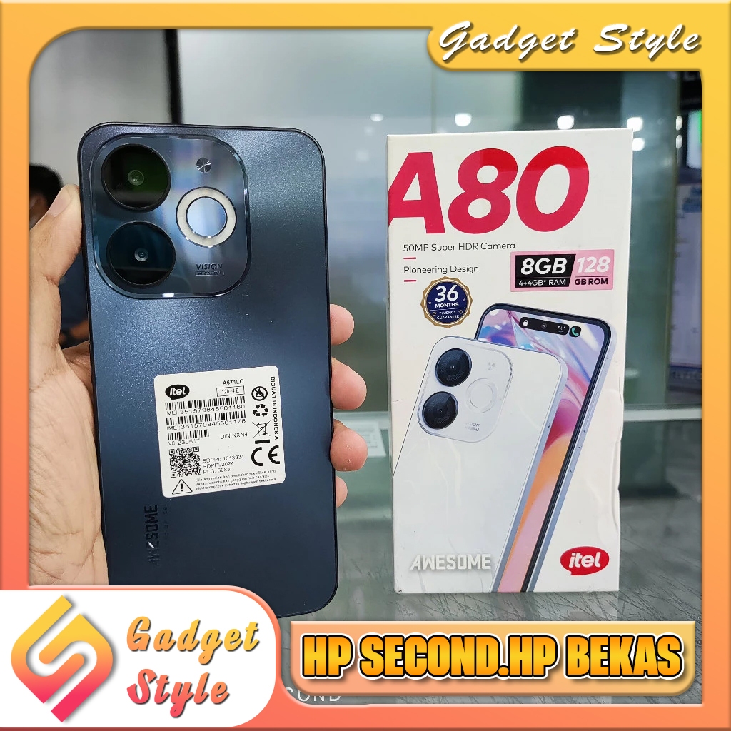 iTel A80 Ram 4 Rom 128GB Second Resmi Gadget Style Store