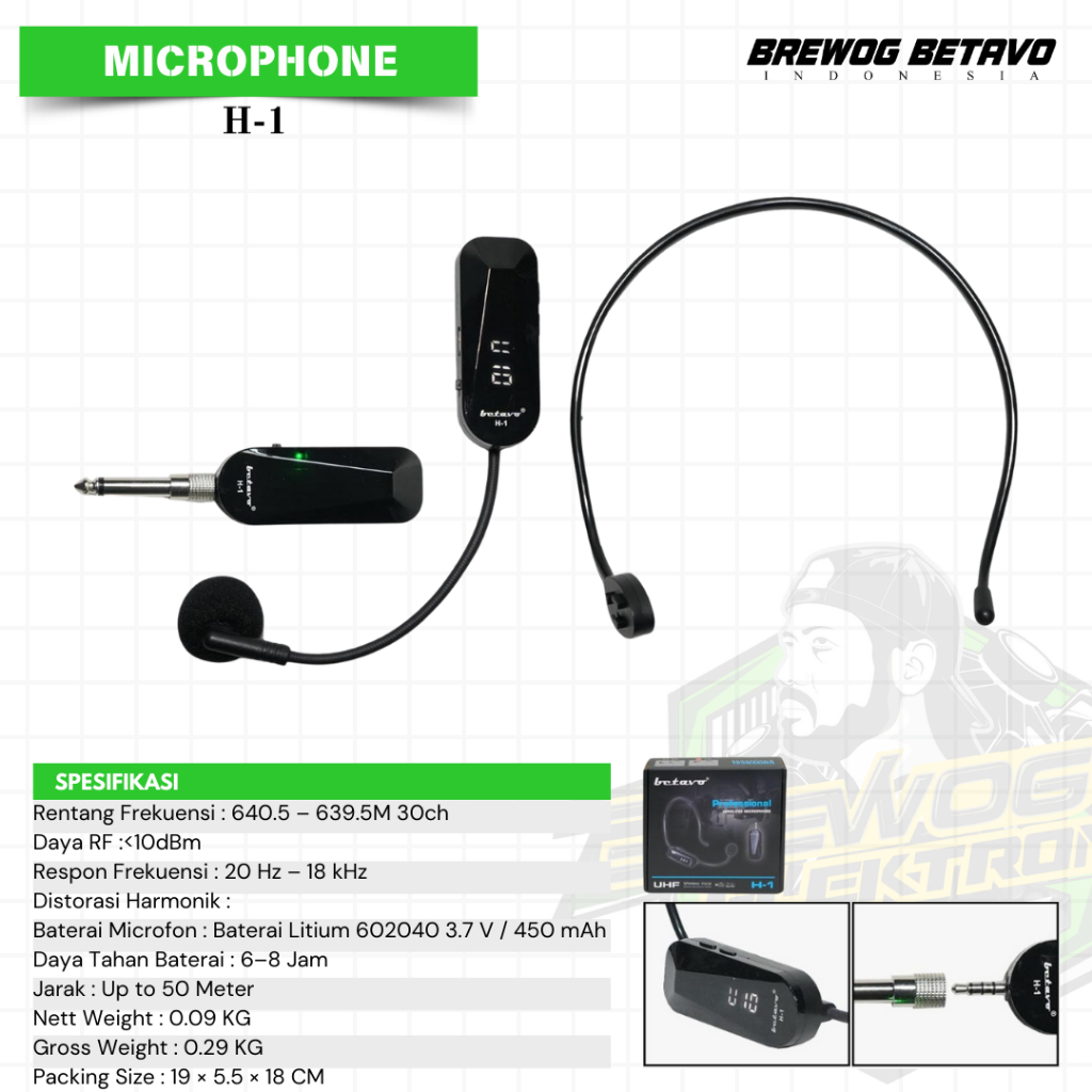 MICROPHONE WIRELESS BETAVO H-1