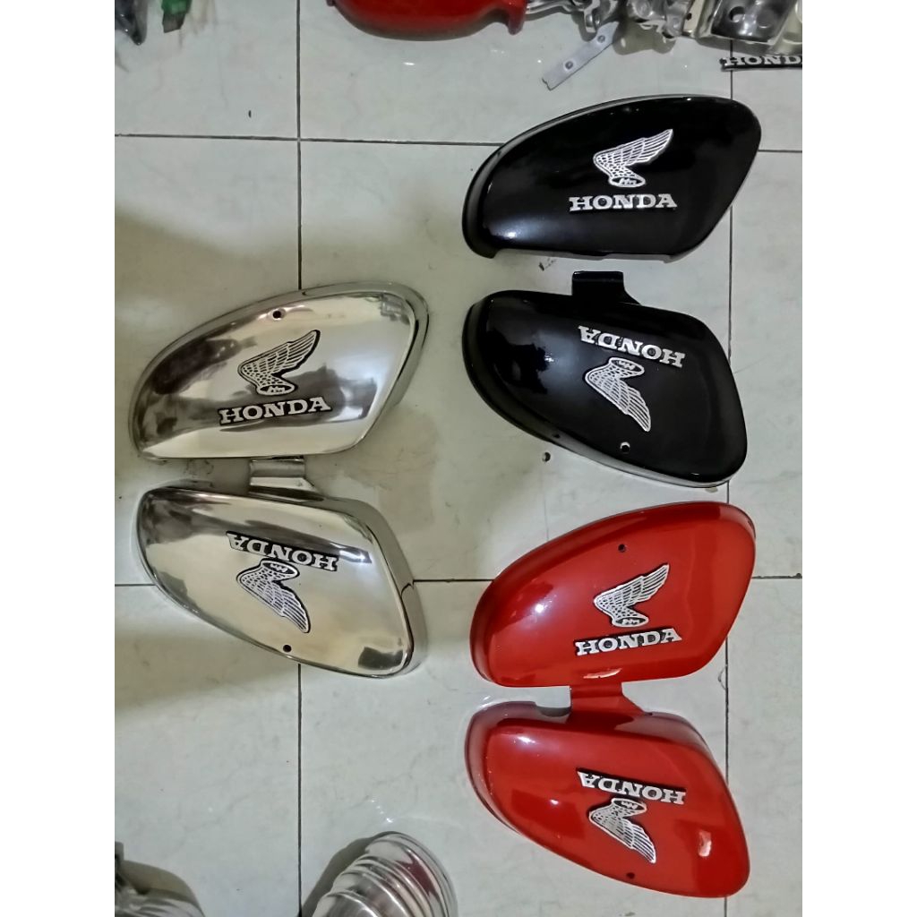 TUTUP AKI C70 BOX AKI C70 TEMPONG C70 COVER ACCU HONDA C70 SET KANAN KIRI