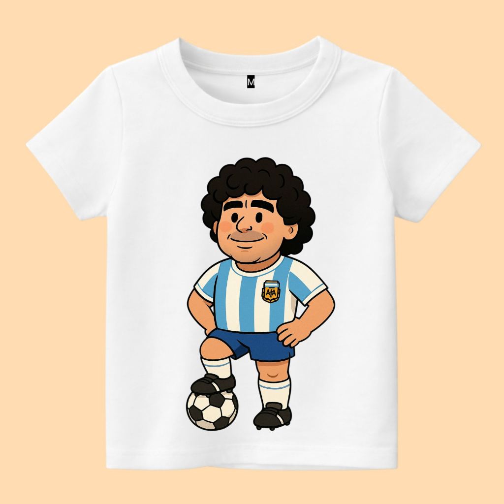 Baju kaos anak gambar maradona