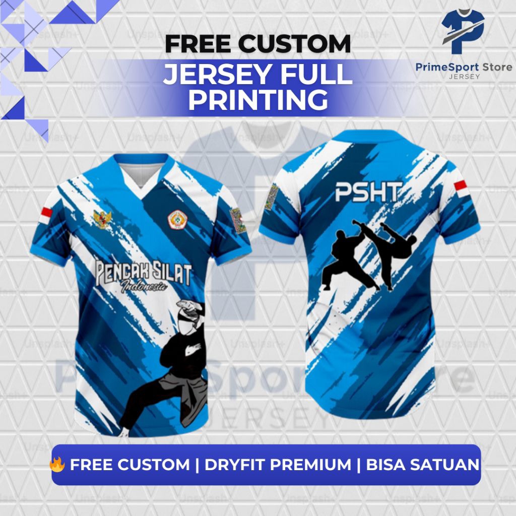 Custom Jersey Pencak Silat IPSI - Bisa Custom Desain, Logo, Nama dll