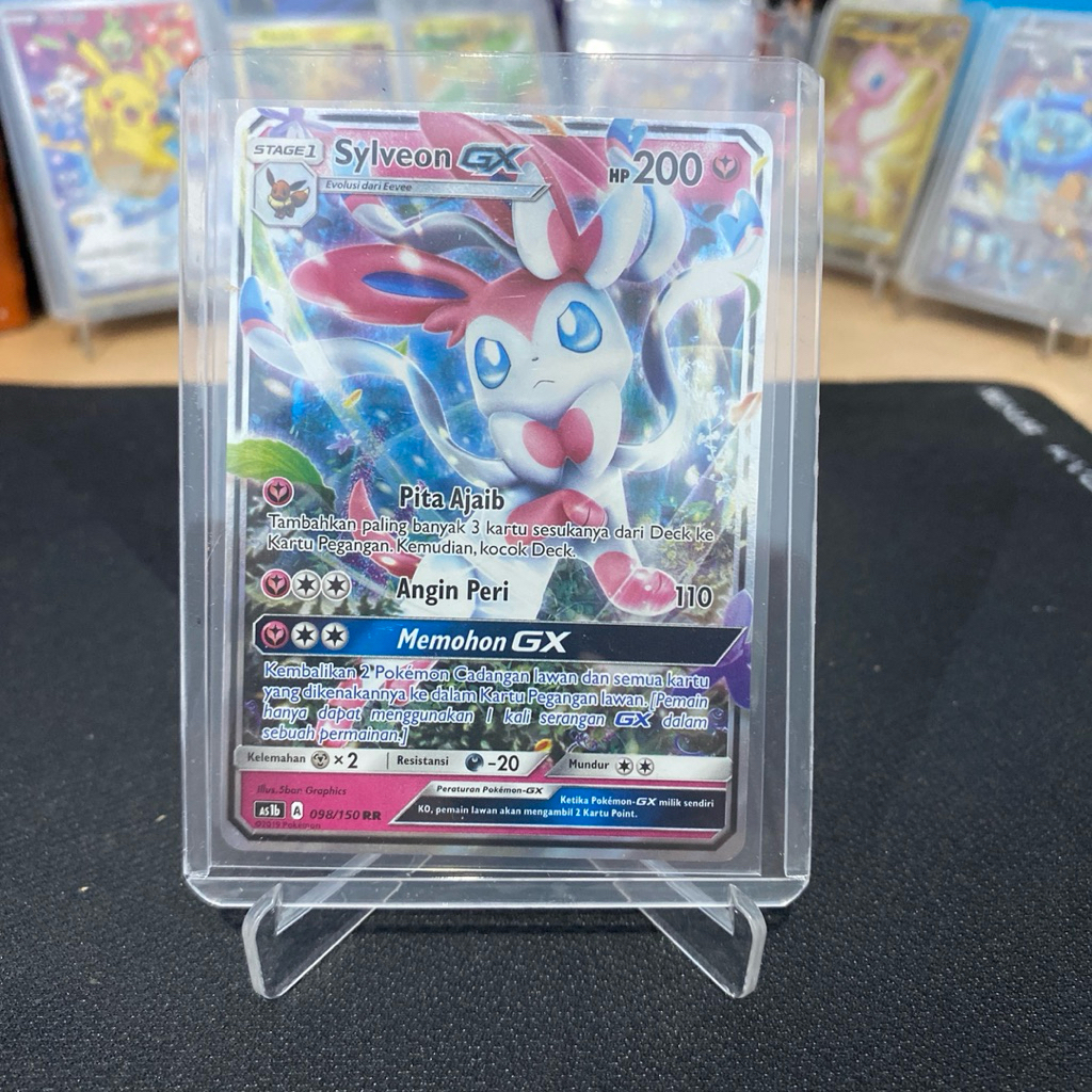 Sylveon GX 098/150 RR Holo (as1b) TCG Pokemon Indonesia 2019