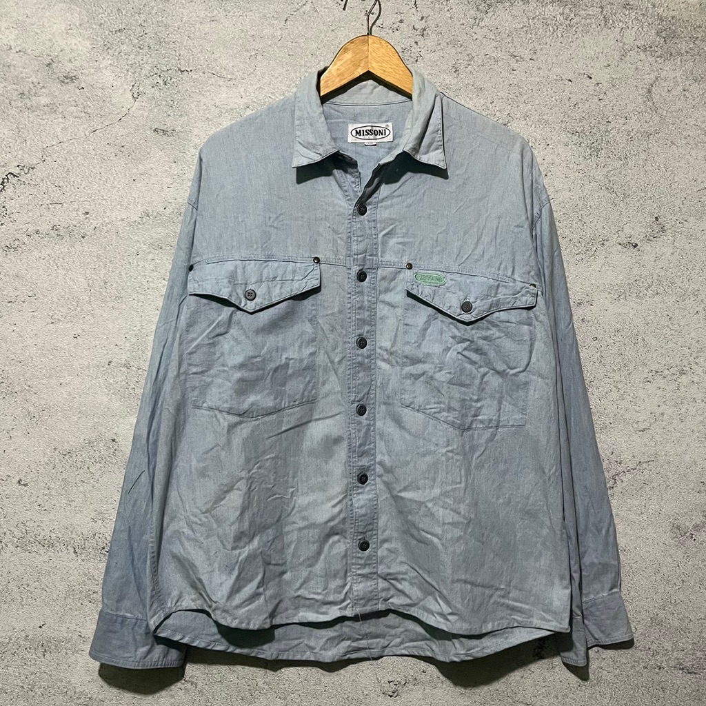 Missoni kemeja kerja kemeja santai