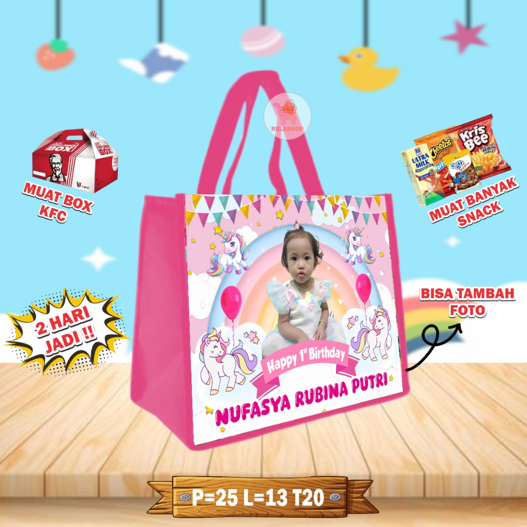 TAS ULTAH MUAT KFC/TAS ULTAH KARAKTER/TAS ULANG TAHUN/TAS ULTAH/TAS ULTAH CUSTOM/TAS ULTAH BISA TAMB