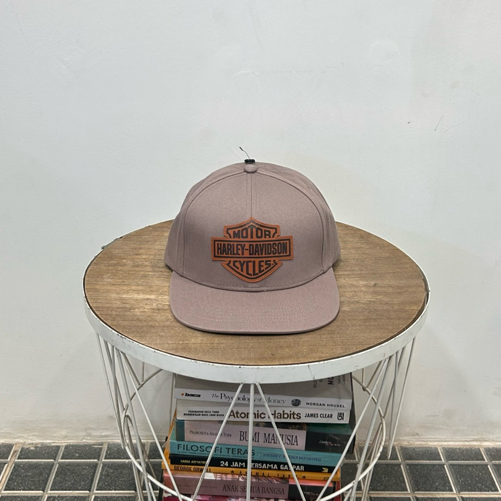 HARLEY DAVIDSON LEATHER BAR & SHIELD CAP