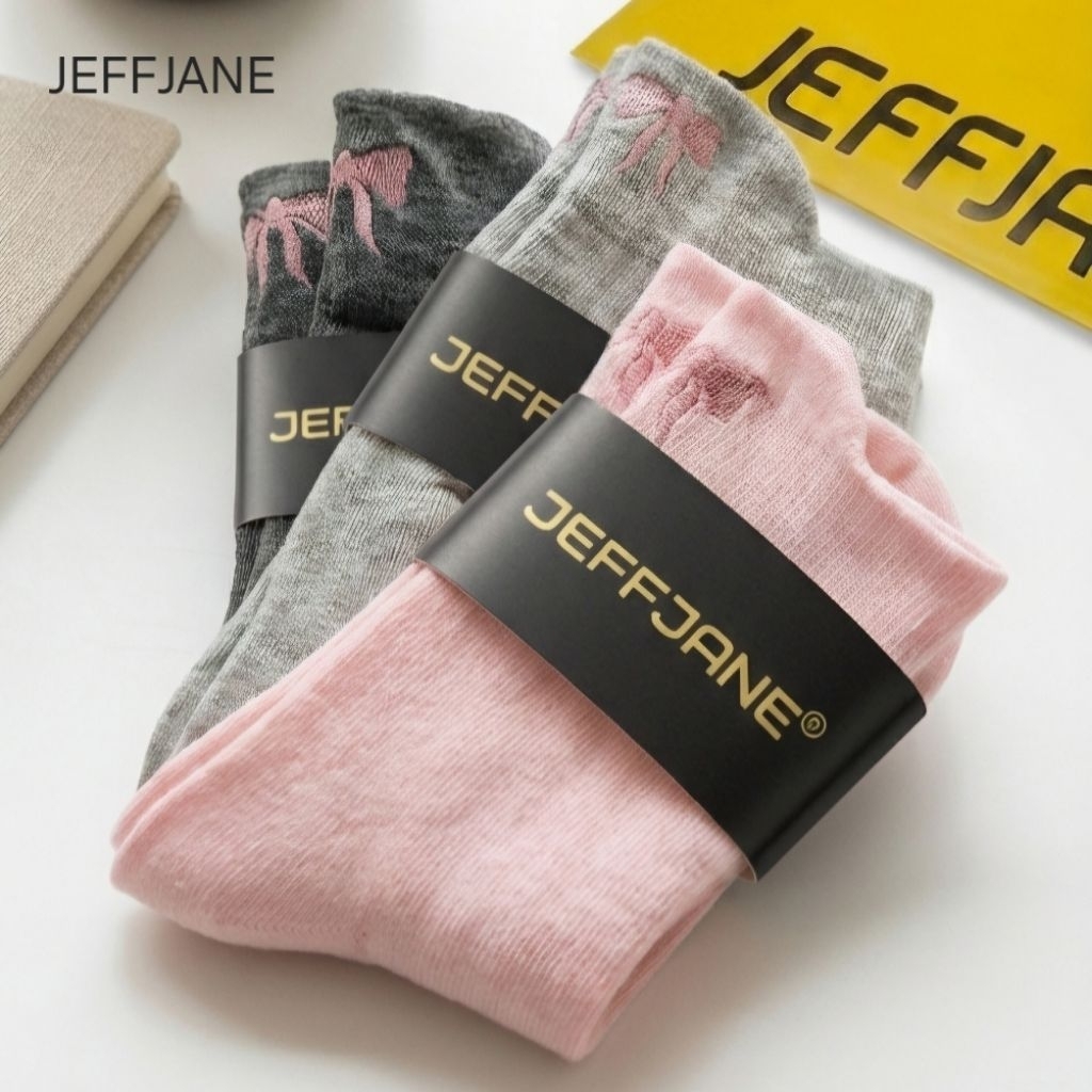 Kaos Kaki Wanita Ankle Socks JEFFJANE Motif Pita Korean Cute Socks Lembut KK-156