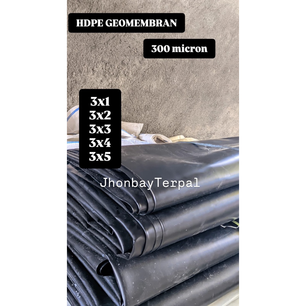 HDPE Geomembran 300micron Lebar 3
