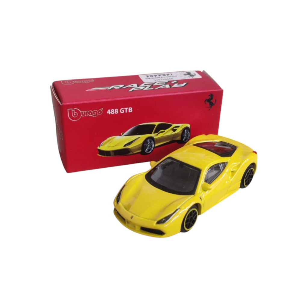 BURAGO FERRARI 488 GTB KUNING LIMITED EDITION 1/64 - SEGEL - #BURAGO64