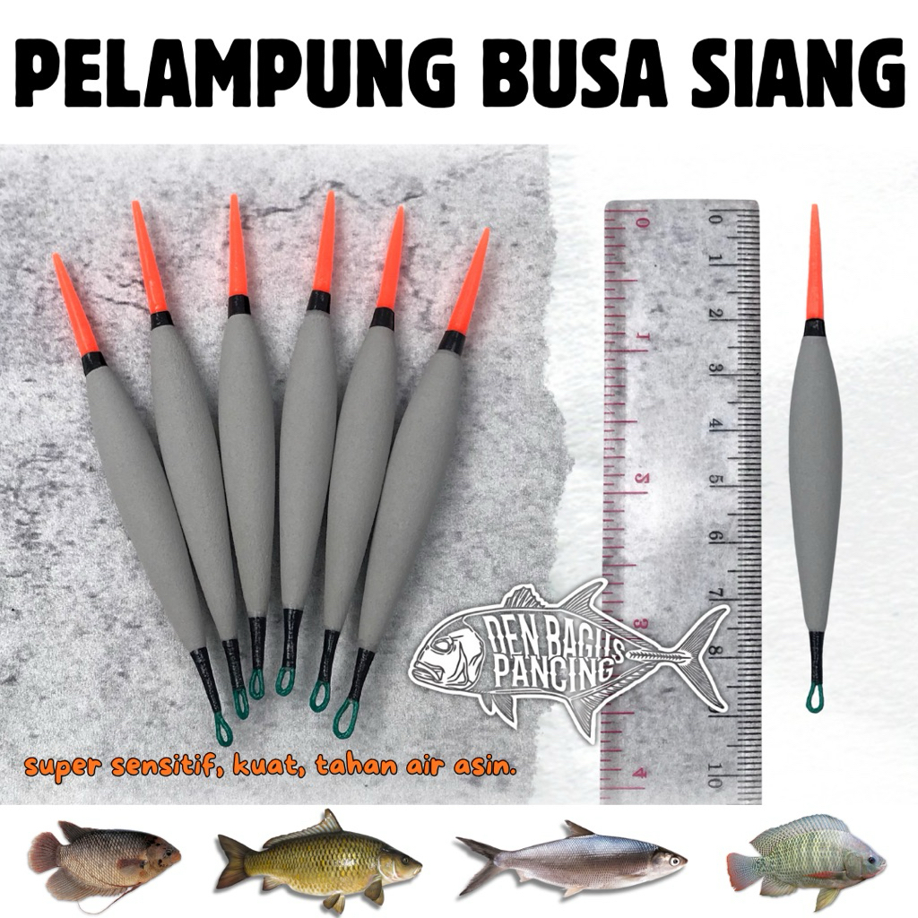 Pelampung Pancing Busa Jarum Ikan Nila Bandeng Umpan Lumut Super Sensitif Warna Abuabu