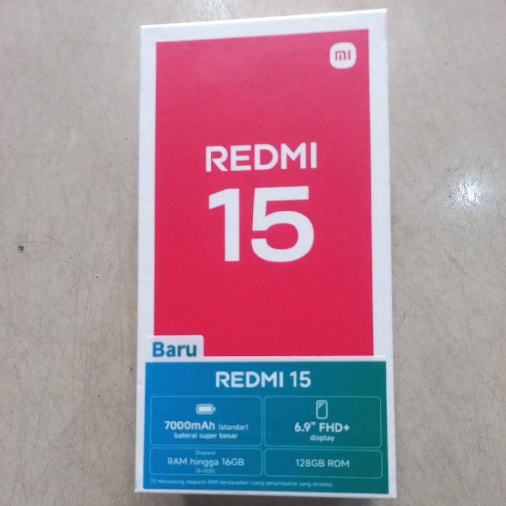 Kotak HP Redmi 15 original.Dus Box HP.Redmi 15