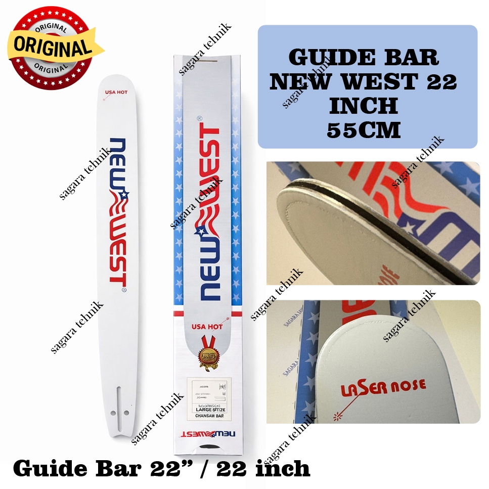 GUIDE BAR NEW WEST 22 Inch  LASER 22 in Chain Saw 5200 5800 22inch ORIGINAL NEW WEST