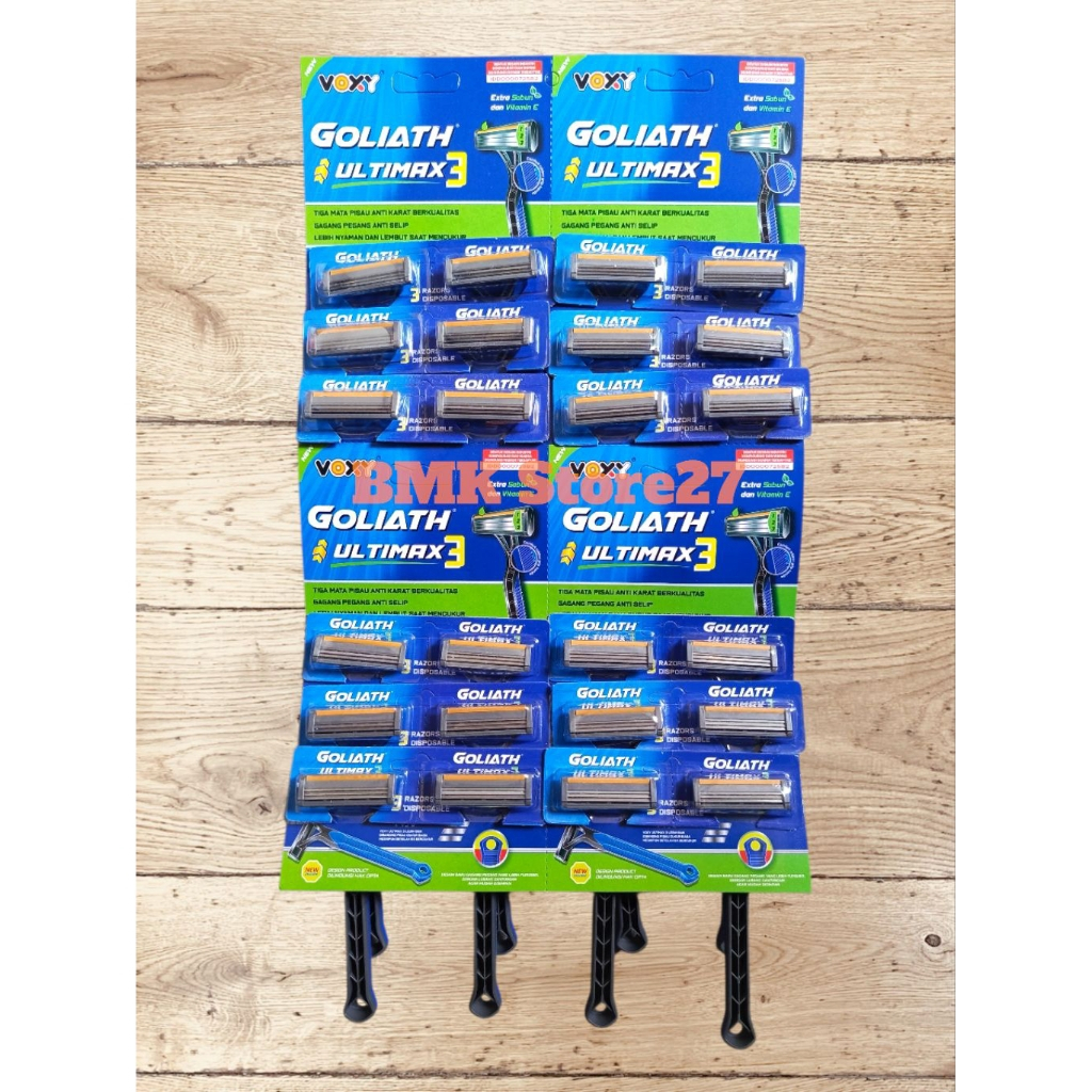 PISAU CUKUR JENGGOT GOLIATH 3MATA PISAU