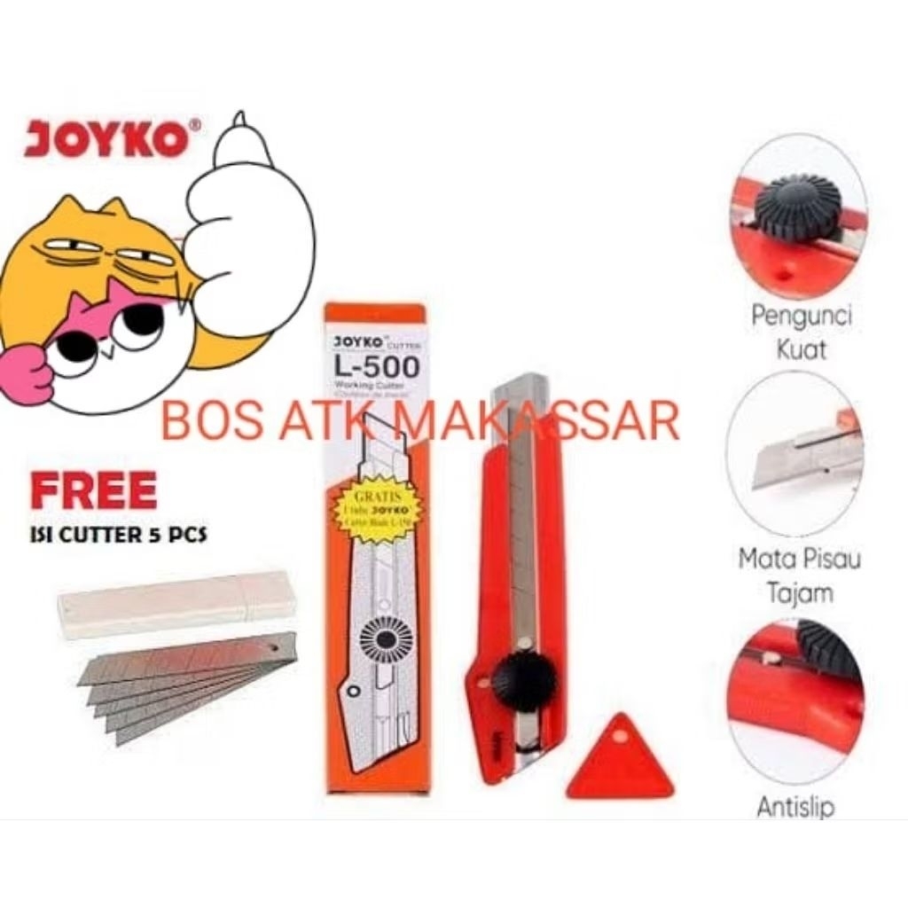 [ LUSIN ] CUTTER BESAR L-500 JOYKO / CUTTER JOYKO L500