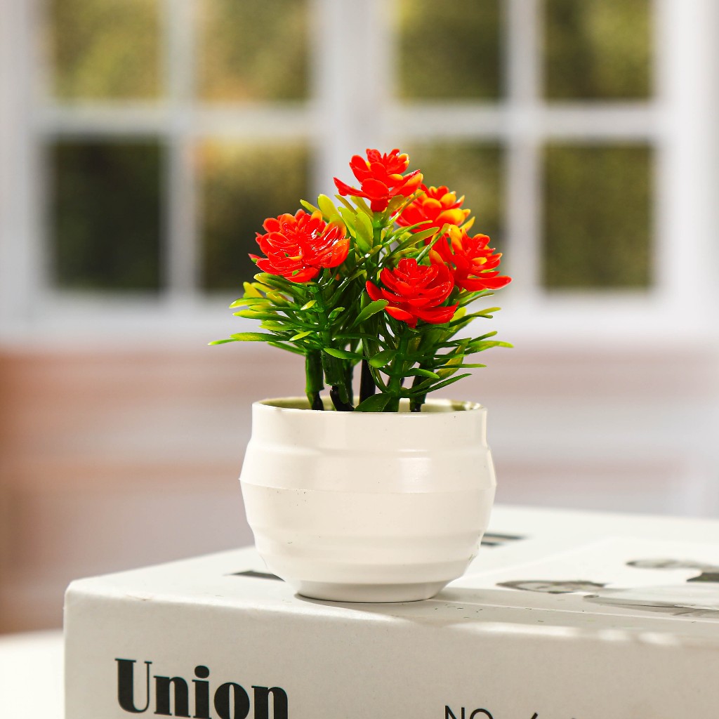 Bunga Hias Plastik Bunga Hiasan Ruang Tamu Bucket Bunga Buket Bunga 7 Bunga Teratai Kecil Nanas