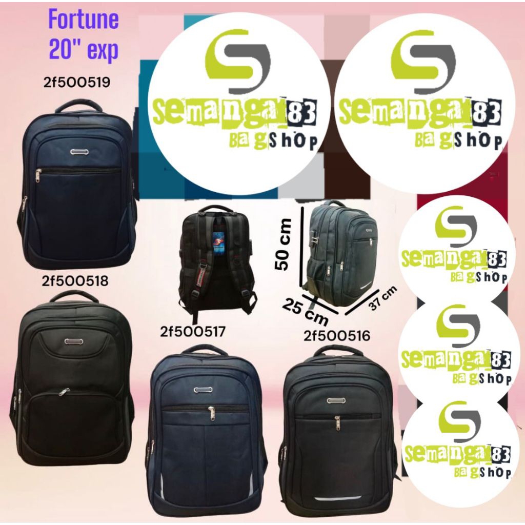 Tas Ransel Backpack  Fortune Original Ukuran Jumbo 20 Inch/Tinggi Tas 50 cm(Sekolah,Bekerja,Travelin