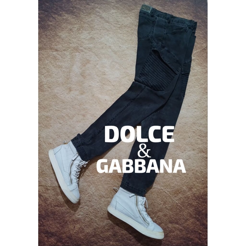 Celana biker/rider keren DOLCE&GABBANA tebal ngaret bekas pakai