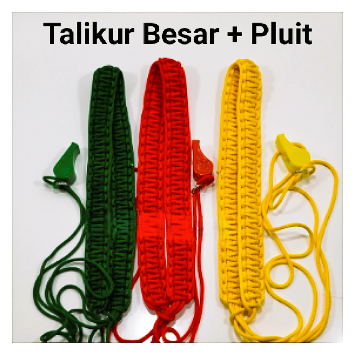TaliKur Besar + Peluit Talikur Pramuka Besar (Merah Hijau Kuning Putih Hitam)
