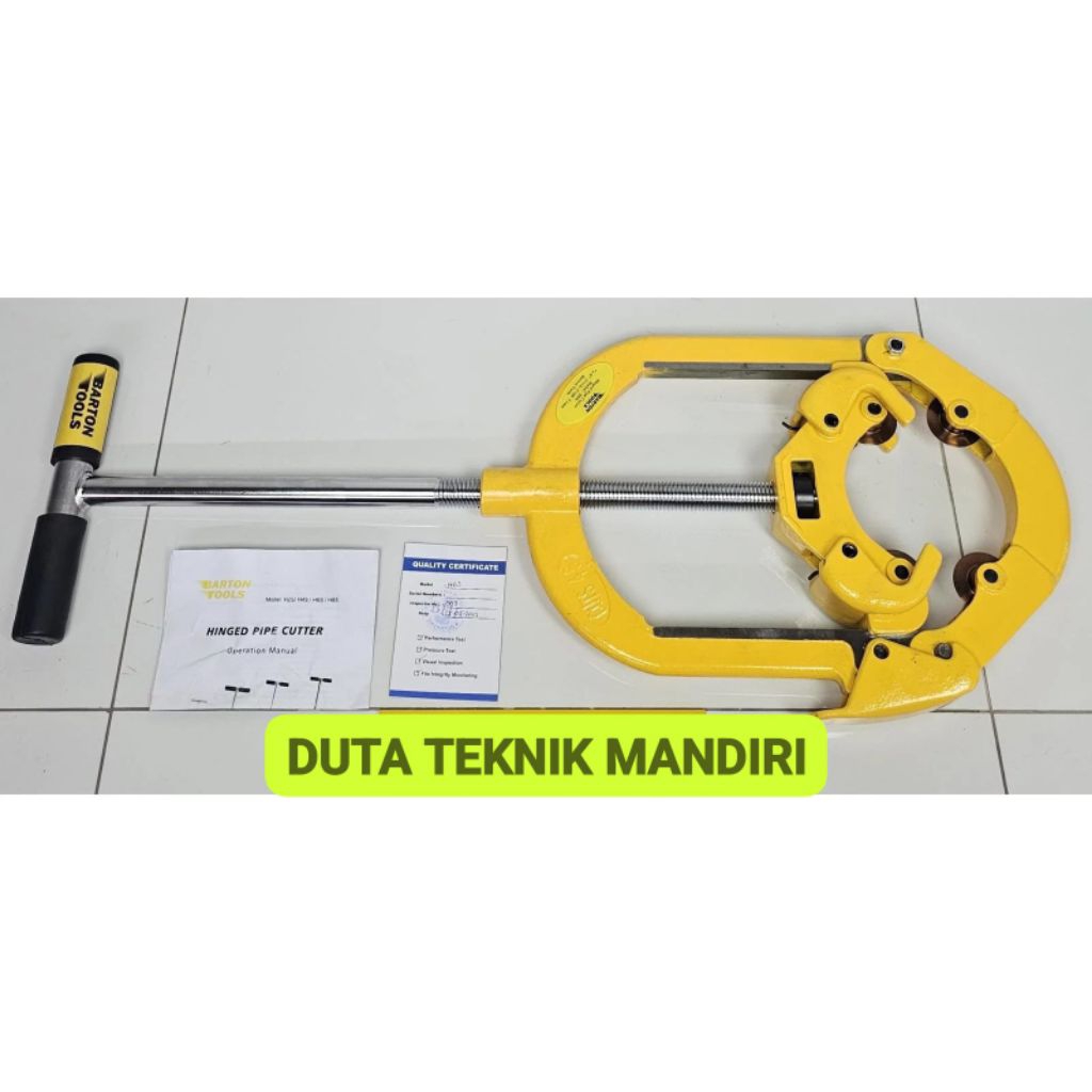 Hinged Pipe Cutter 4"-6" 114-168mm 7.1mm H6S BARTON Alat Cold Cutting Pipa 4in 6in Gunting Pemotong 