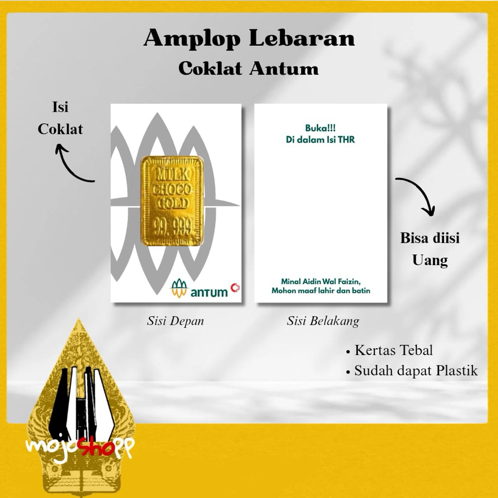 Coklat Antum / Amplop Lebaran Antum / Amplop Lebaran Viral / Amplop isi coklat / mini gift coklat An