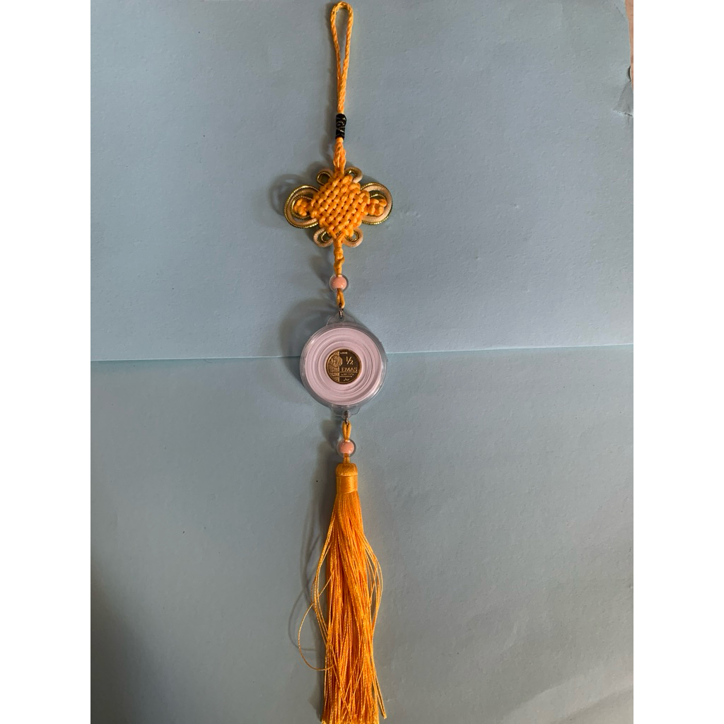 Tassel Gantungan Kaca Spion Mobil (Isi Emas Murni 1/2 Dinar)