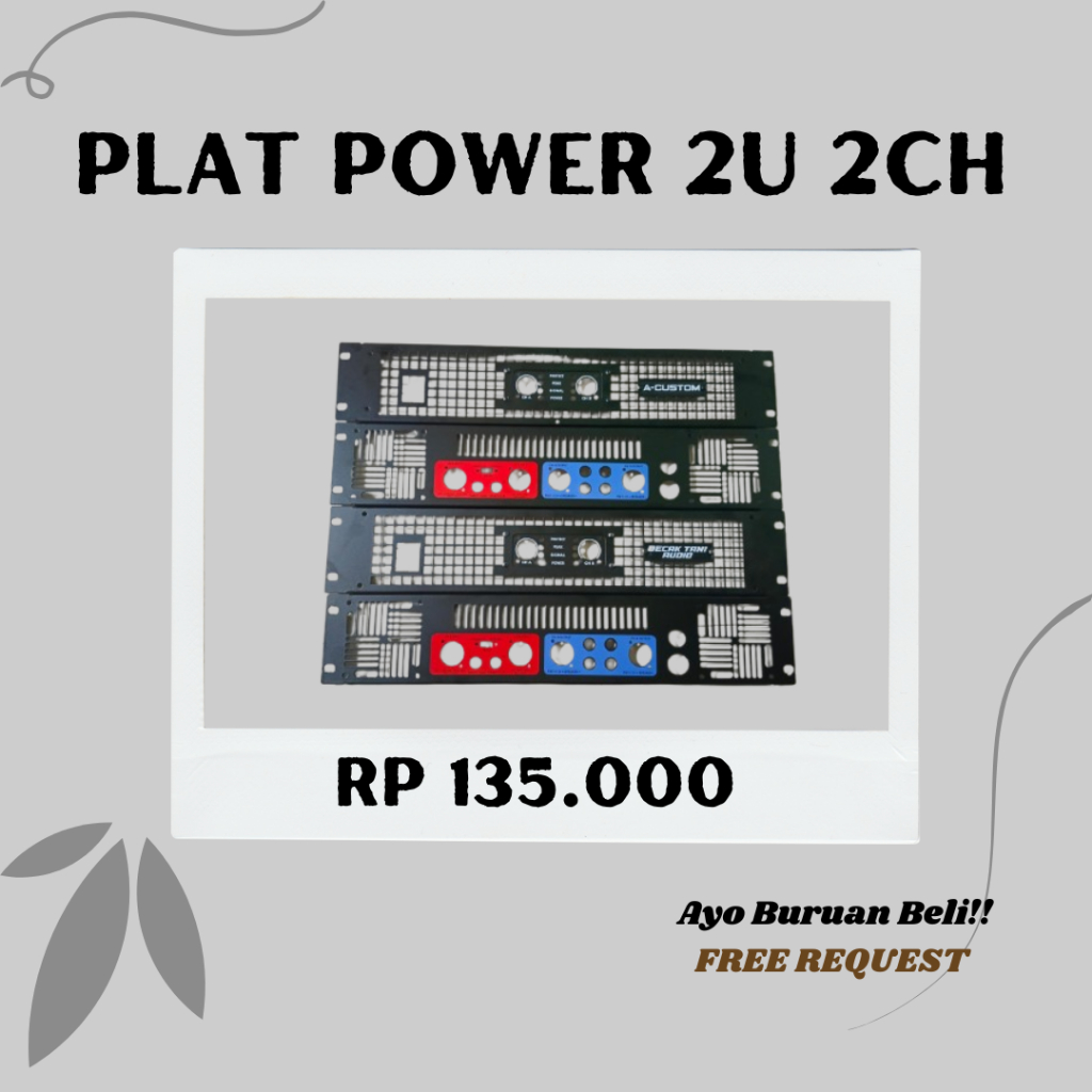 PLAT POWER 2U 2CH DAN 4CH BESI TEBAL KUALITAS OKEE
