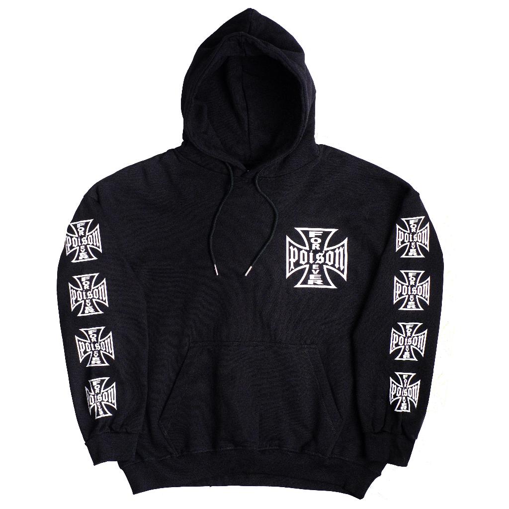 Poison Forever - Forever Cross Hoodie Black - Heavyweight 330GSM