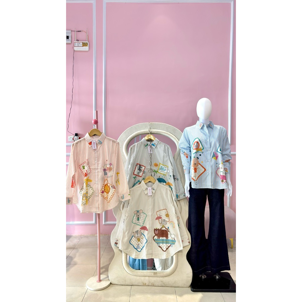 Kemeja cotton toyobo print