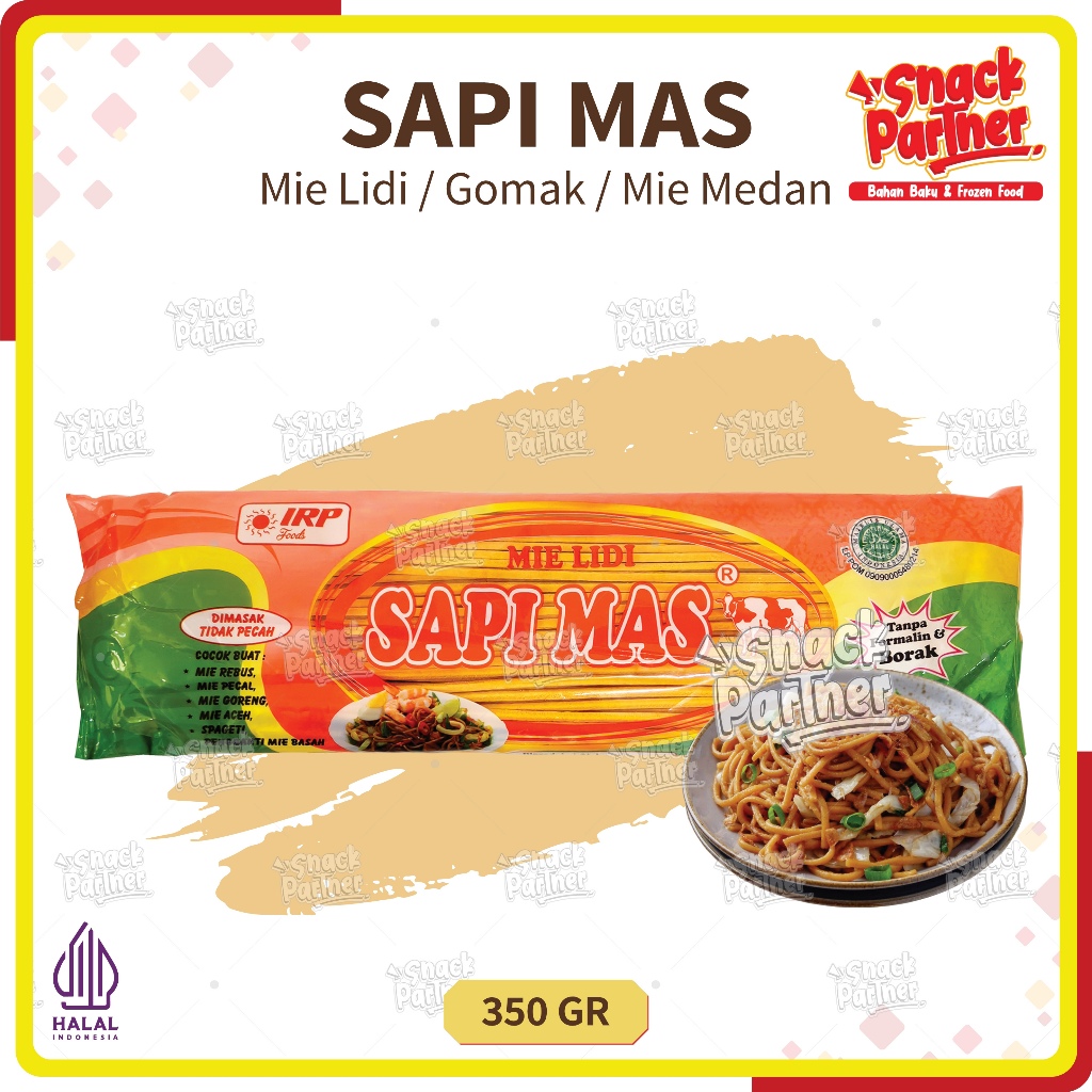 SAPI MAS MIE LIDI / GOMAK MEDAN 350 GR - Mi Goreng Kuah Rebus