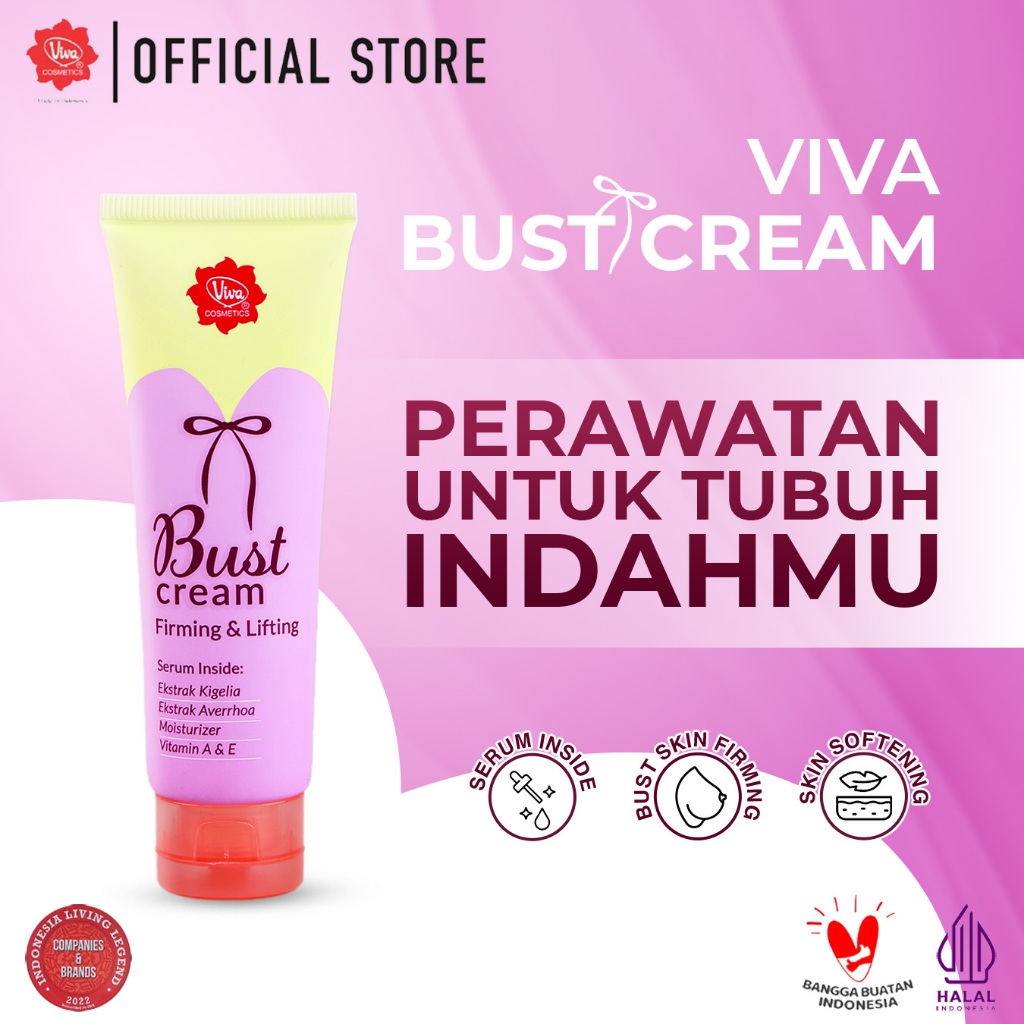 Viva Queen Bust Cream with VIT A, E, Moisturizer, Extract Averrhoa & Kigelia - 40 gr