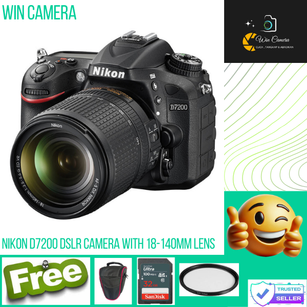 Nikon D7200 DSLR Camera with 18-140mm Lens / D7200 BODY ONLY