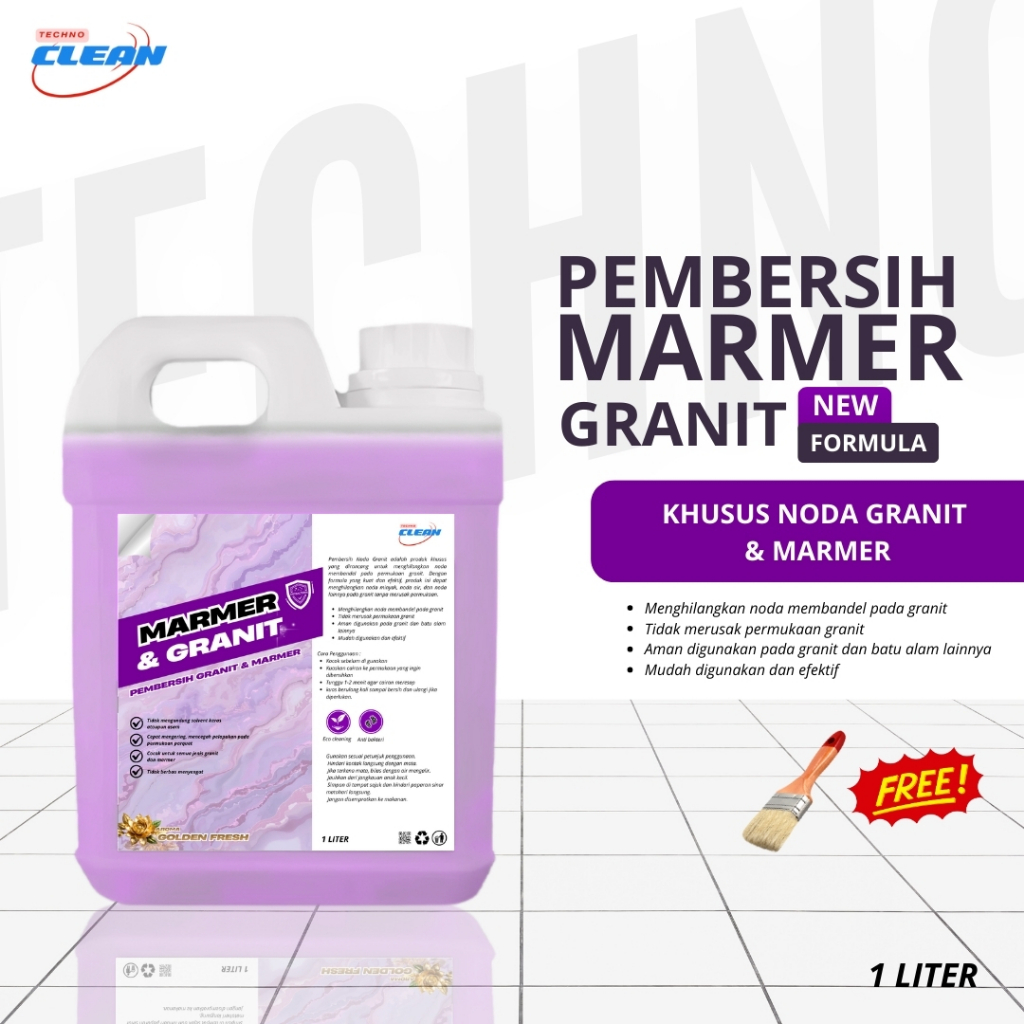 Cairan Pembersih Granit , Nat, Vinyl, Keramik, Dan Marmer Antibakteri 1 Liter