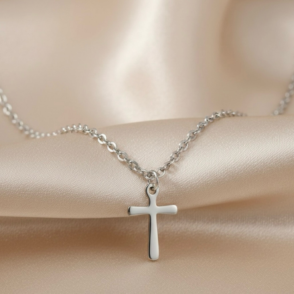[Leia Cross Necklace] • kalung salib ANTI KARAT • Kalung salib stainless steel • kalung salib monel 