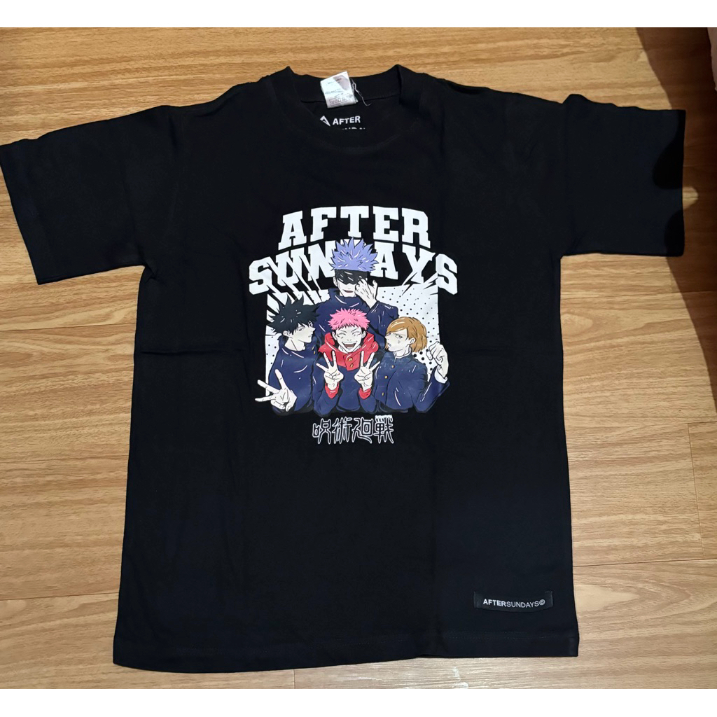 Preloved Kaos T-Shirt Jujutsu Kaisen Gojo Megumi Yuuji Nobara x Aftersundays