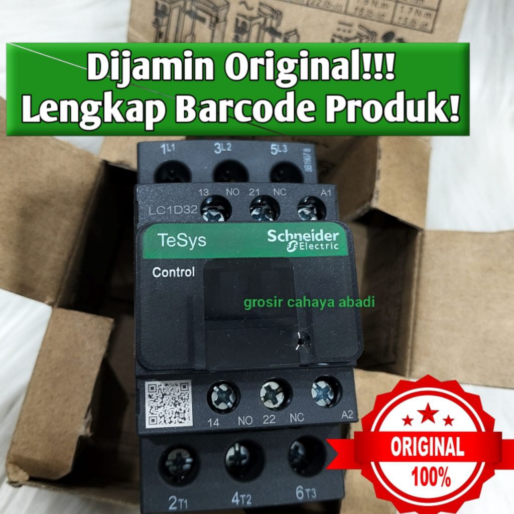 kontaktor contactor 32 ampere lc1d32b7 24vac 3phase lc1d32 lc1d 32b7 original