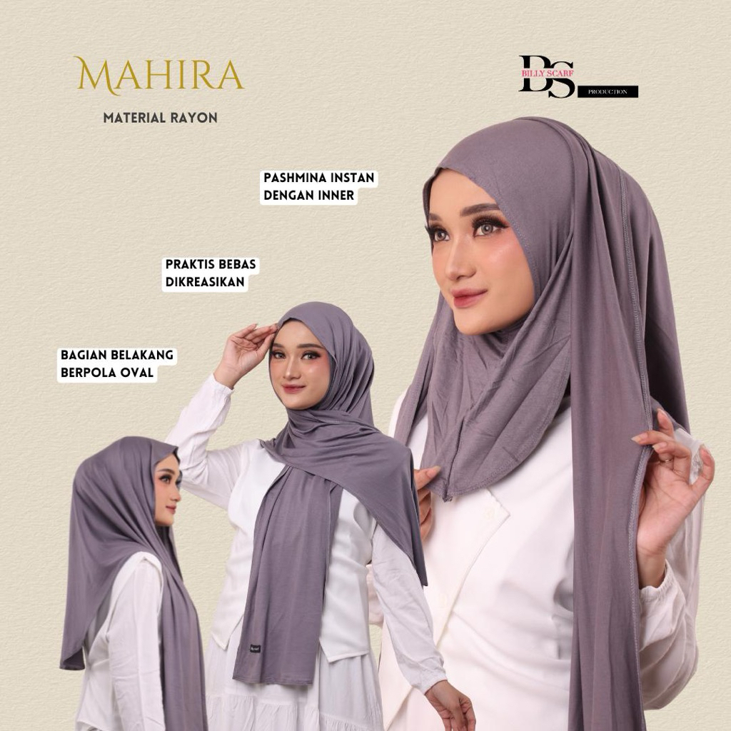 Mahira Pashmina Rayon Menutup Leher Mahira Billy Scraft