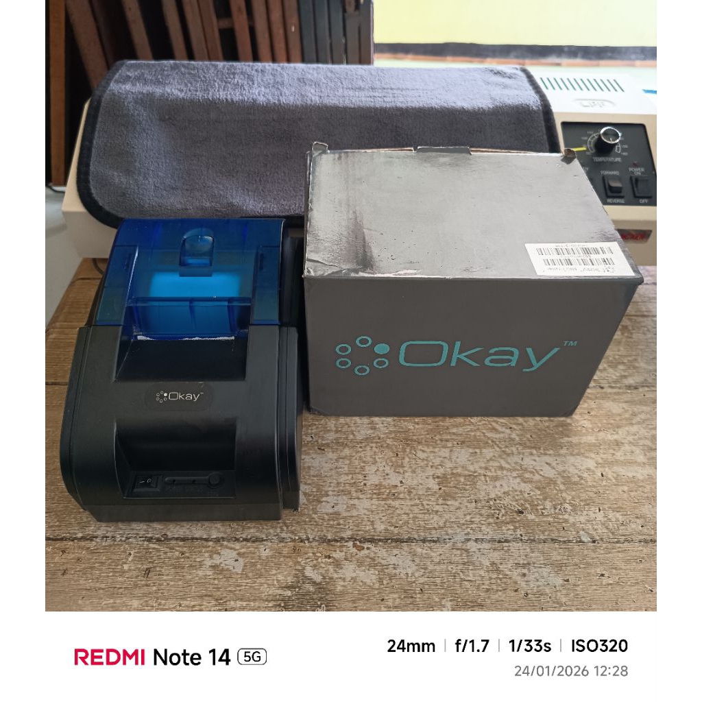PRINTER THERMAL OKAY 58D BONUS KERTAS THERMAL Bekas Preloved second seken